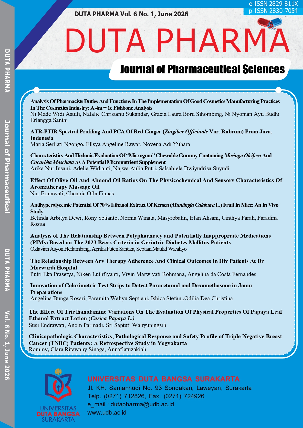 					View Vol. 6 No. 1 (2026): Duta Pharma Journal
				